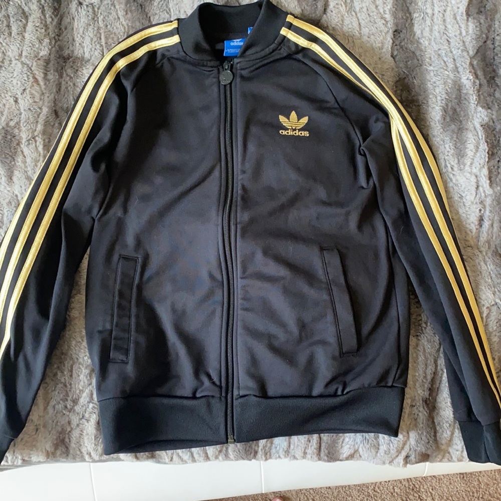adidas gold zip up